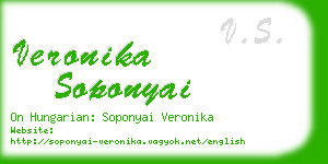 veronika soponyai business card